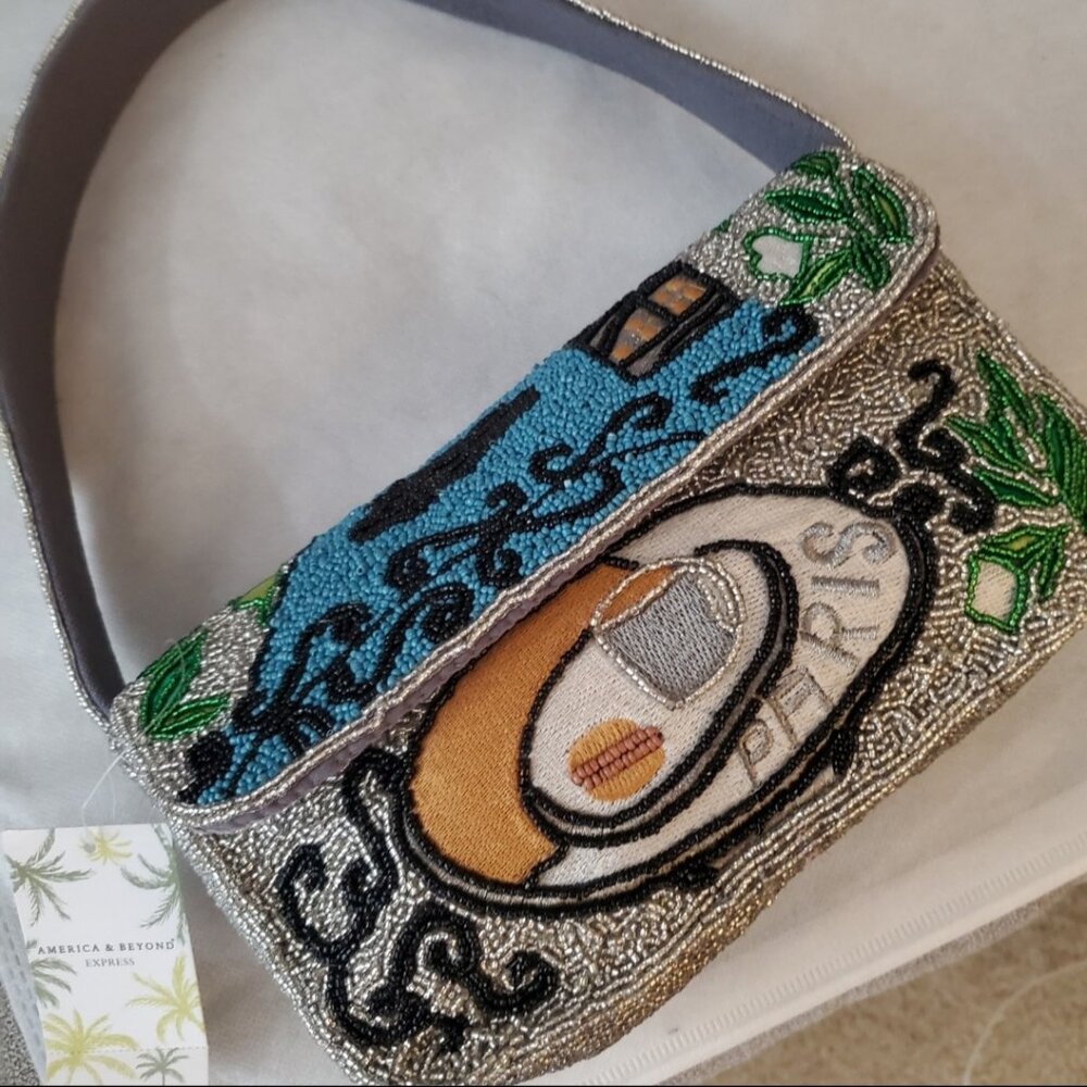 AMERICA AND BEYOND BEADED PARIS SHOULDER BAG NWT